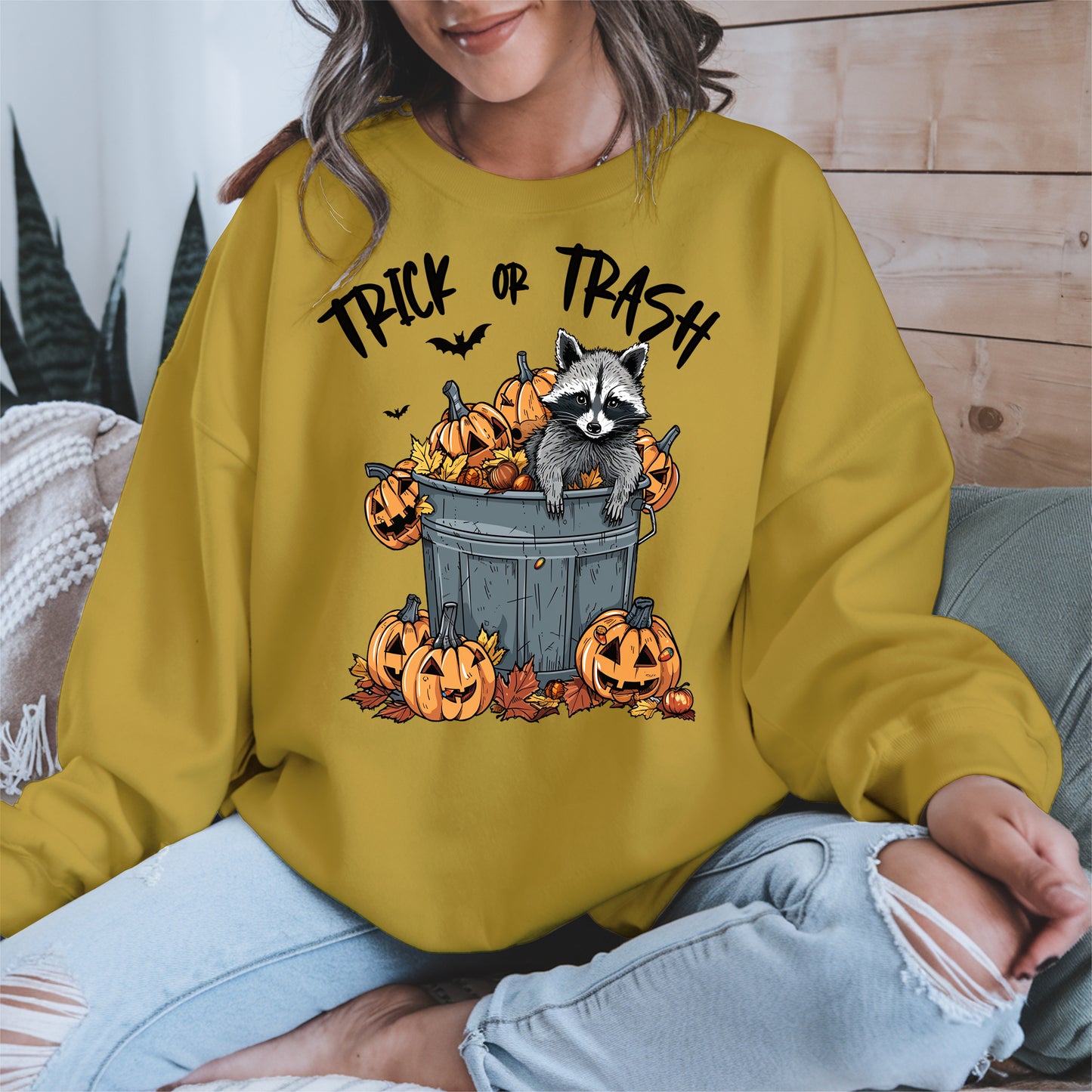 Trick or Trash Raccoon Halloween Shirt