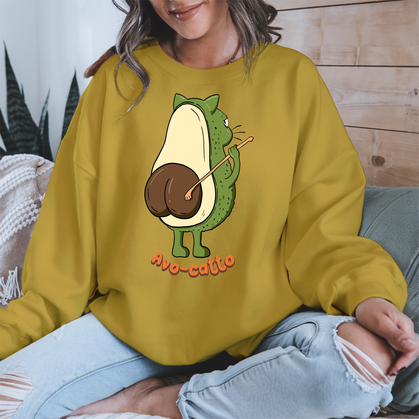 Avo-catto Shirt Hoodie Sweatshirt