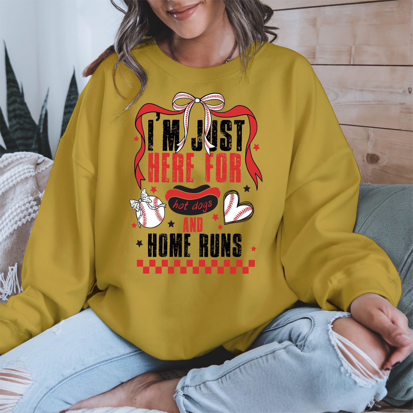 Here For Hot Dogs Baseball Shirt Sport Tee Hoodie Sweatshirt