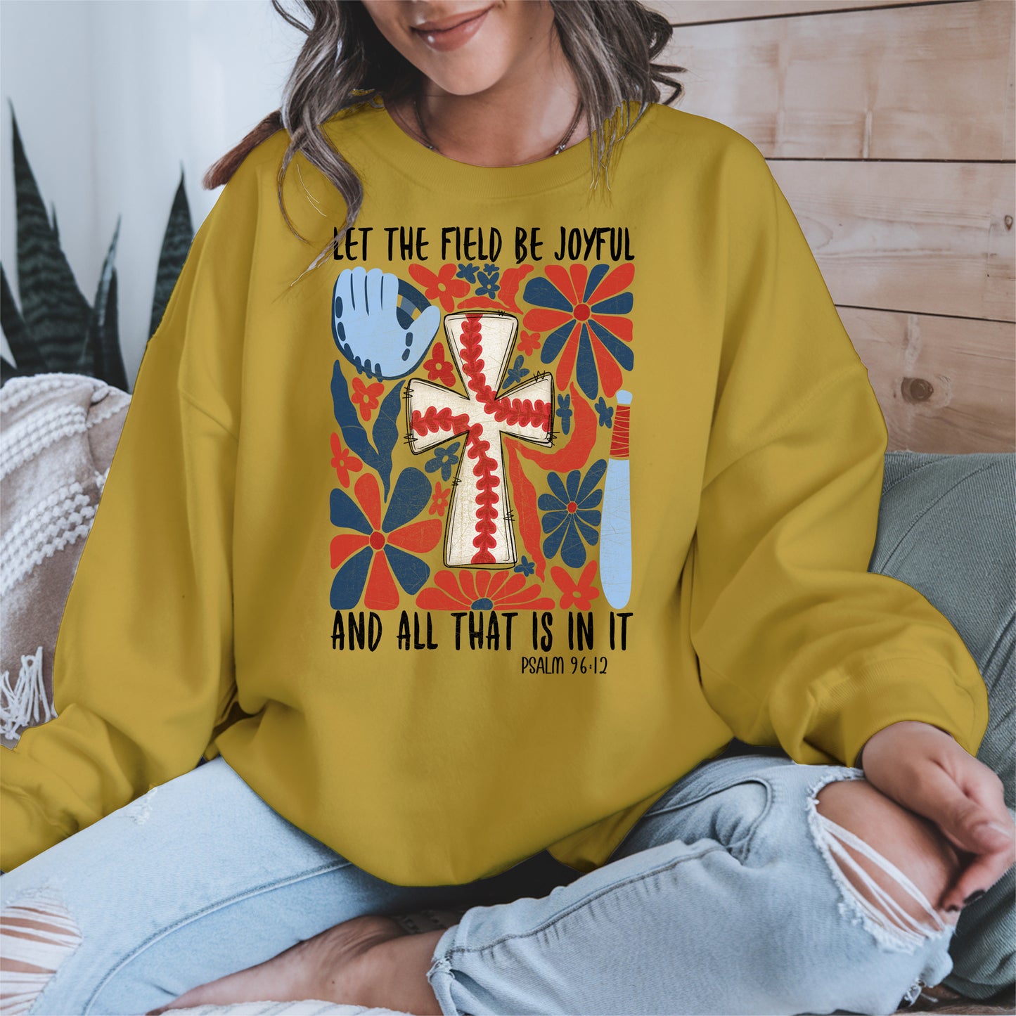 Faith Baseball Floral Shirt Sport Tee Hoodie Sweatshirt Gift for Fans
