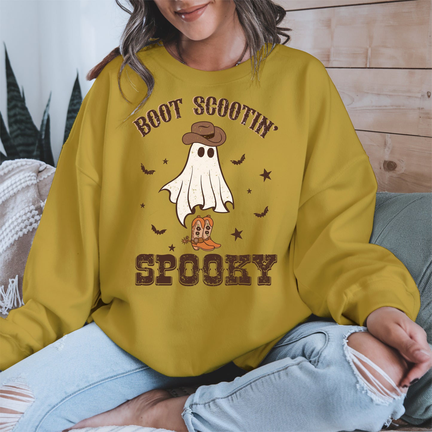 Boot Scootin Spooky Ghost Tee