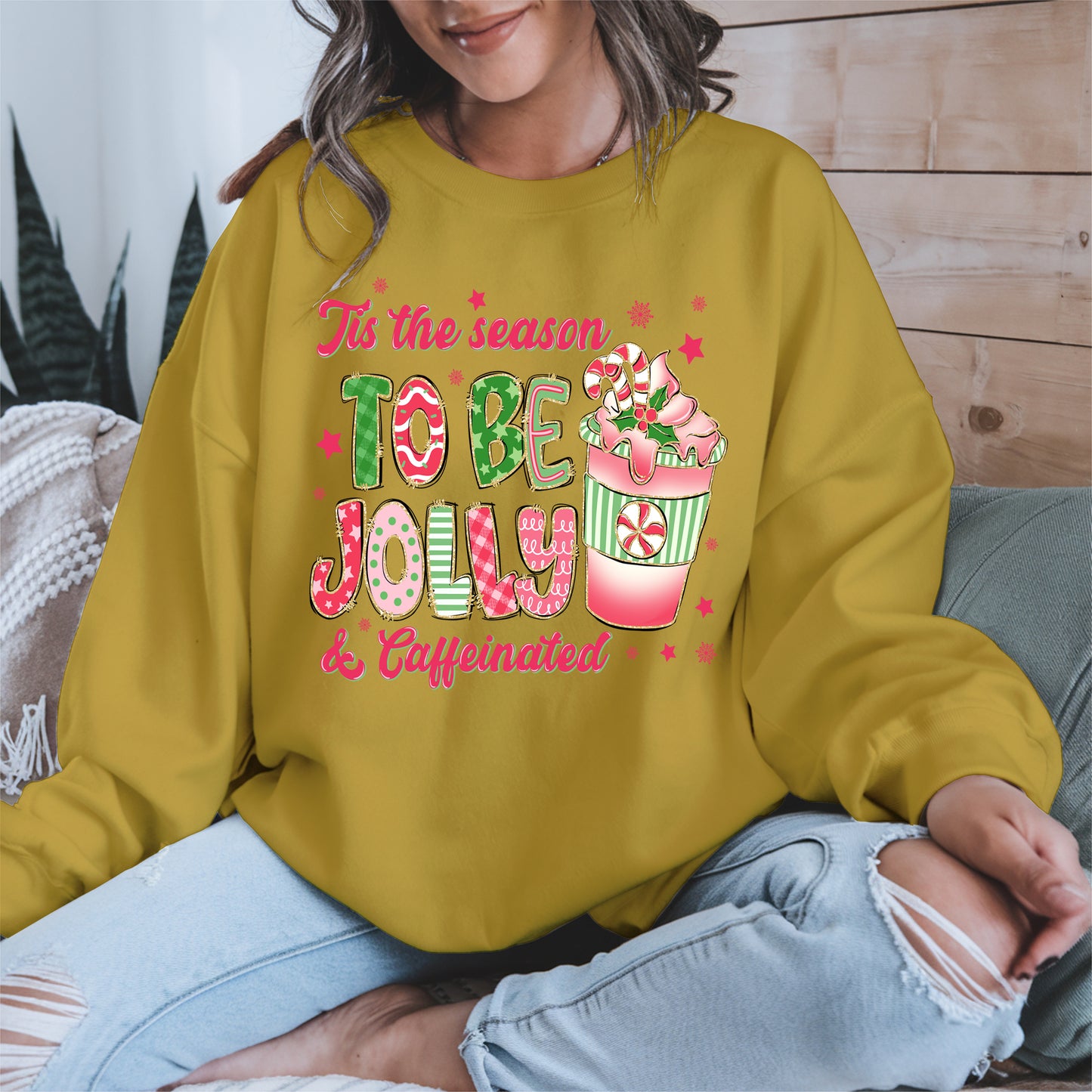 Tis the Season to Be Jolly and Caffeinated Shirt