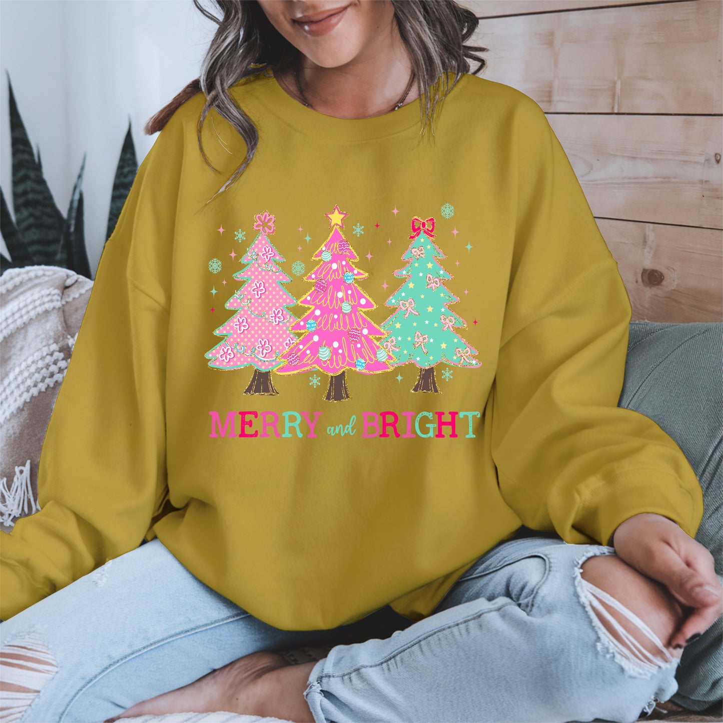 Merry and Bright Christmas Tree Shirt