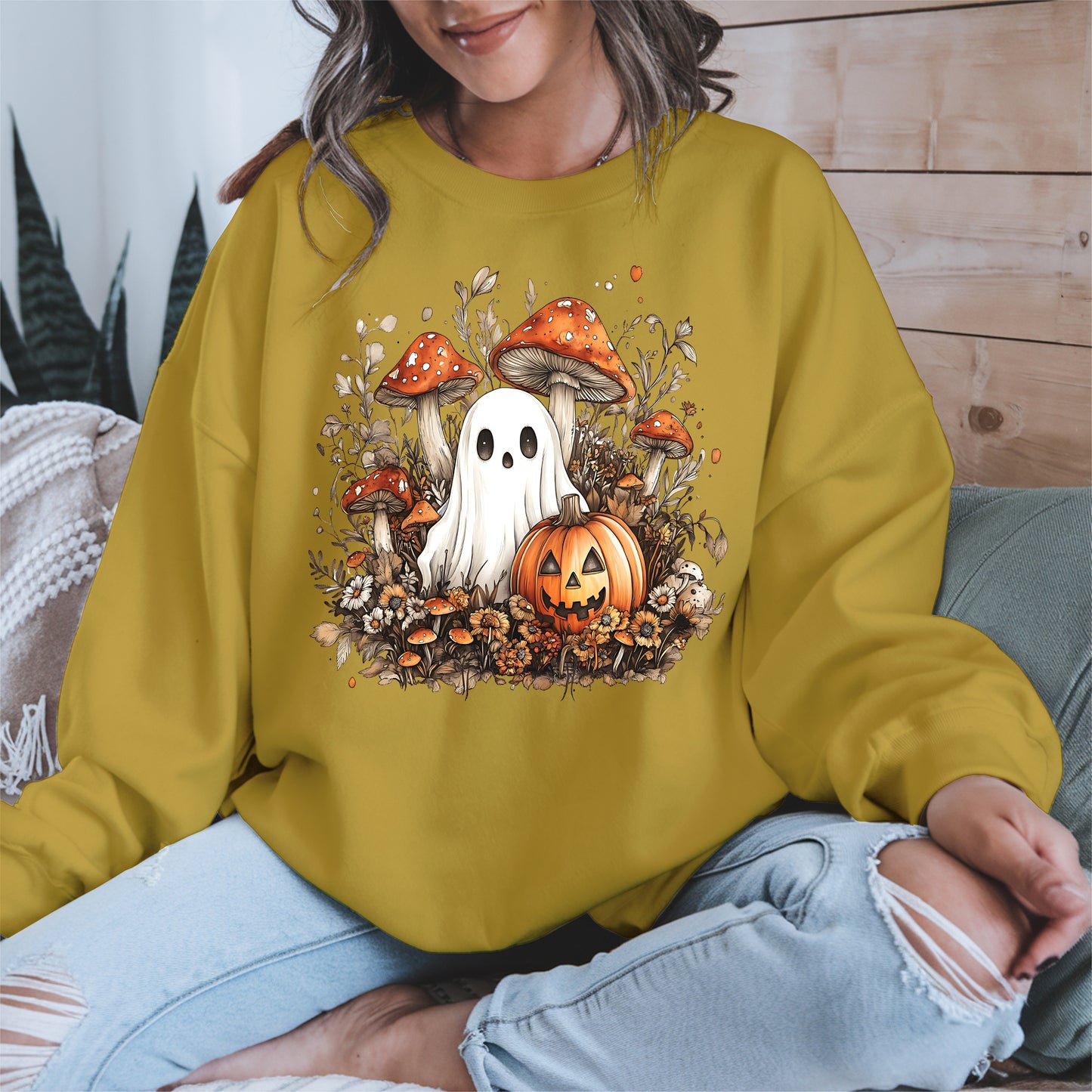 Floral Cute Ghost halloween shirt