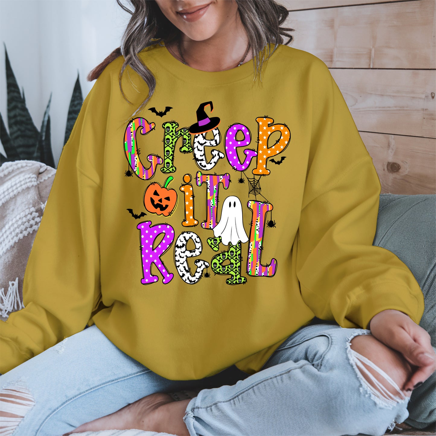 Creep It Real Doodle halloween shirt