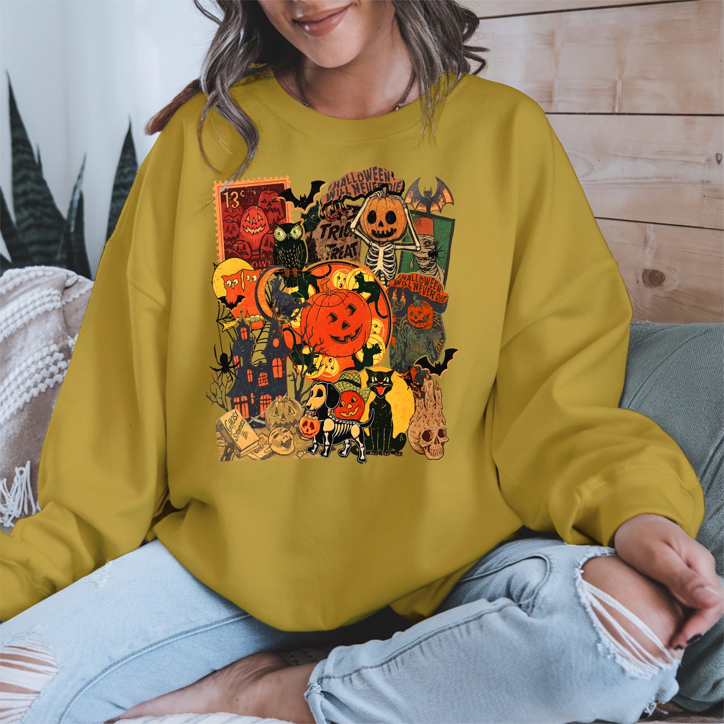 Collage Halloween shirt and hoodie