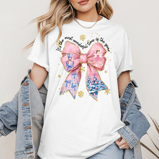 It is the Most Wonderful Time Christmas Bow Shirt