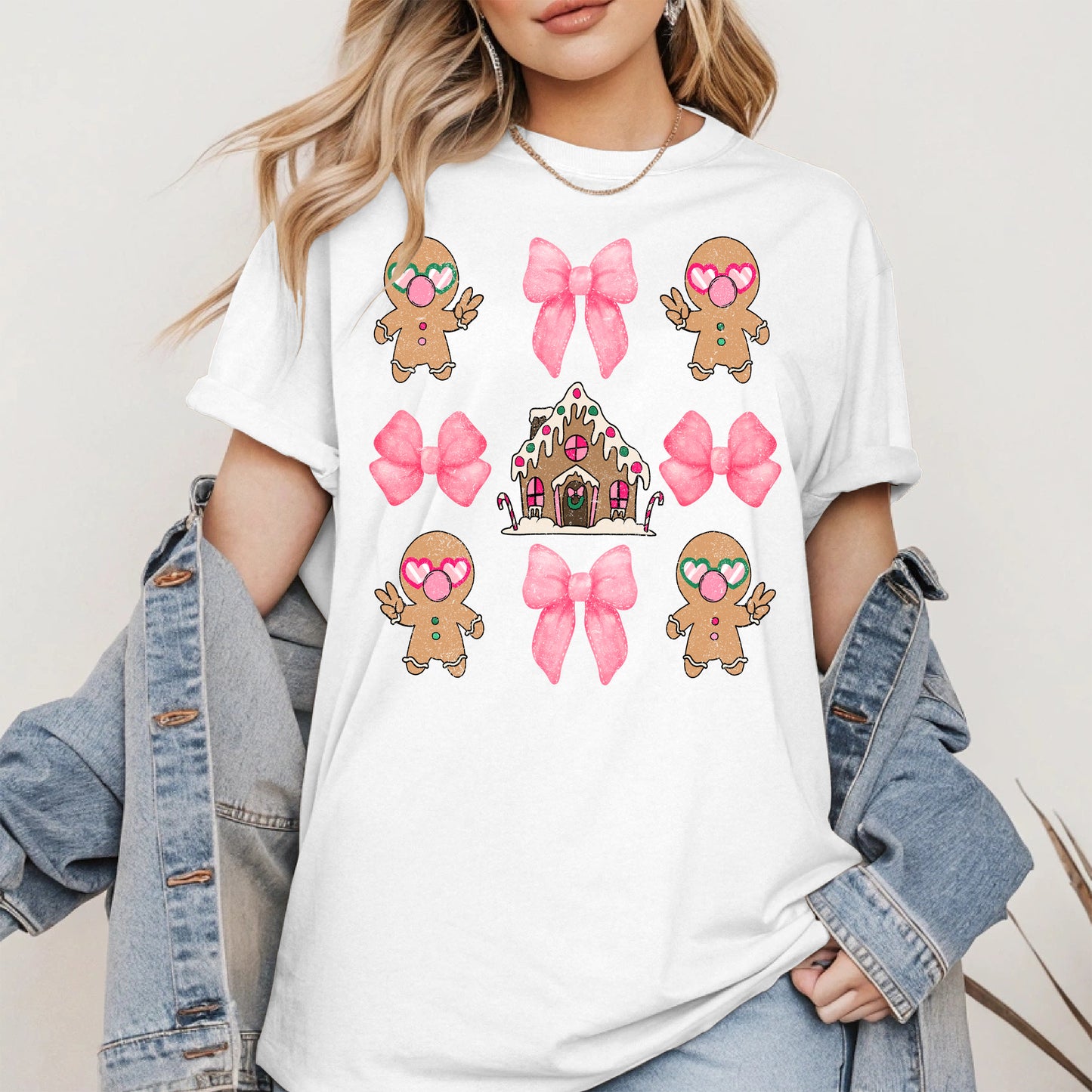 Checkered Gingerbread Cute Christmas Shirt