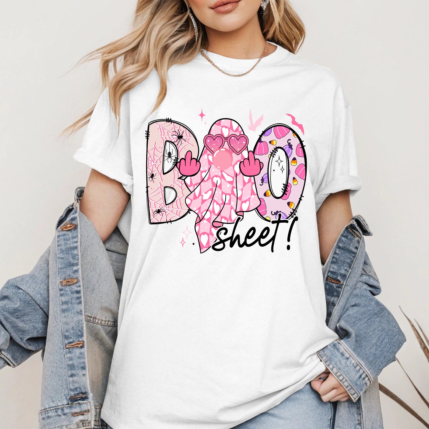 Pink Sassy Ghost Boo Shirt - Cute Halloween Attitude Tee