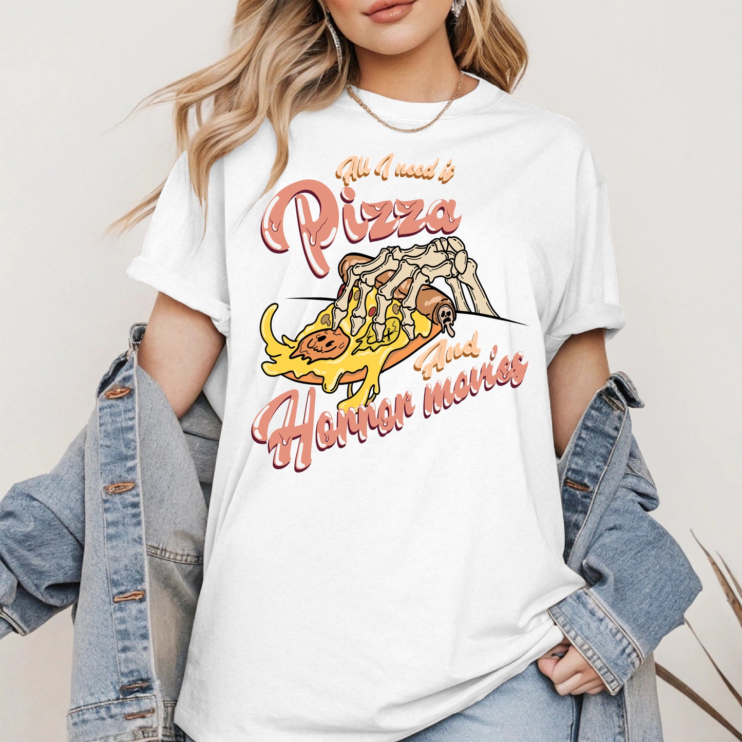 All I Need Is Pizza And Horror Movies Shirt
