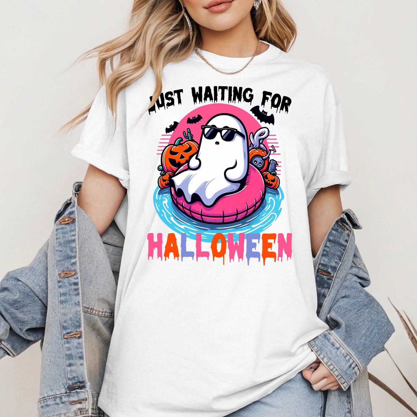 Chill Ghost Halloween Pool Float Shirt
