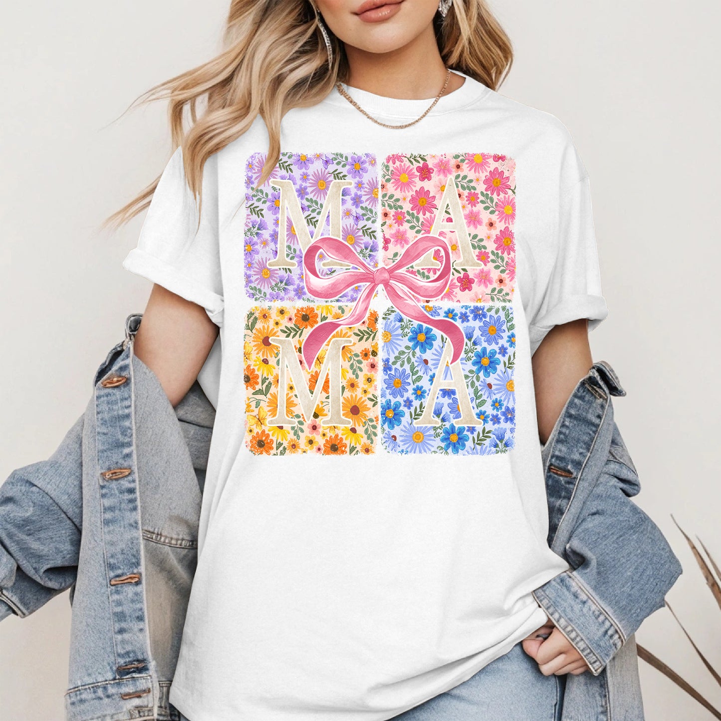 Floral MAMA Shirt Mother Tee Hoodie Sweatshirt Gift for Moms