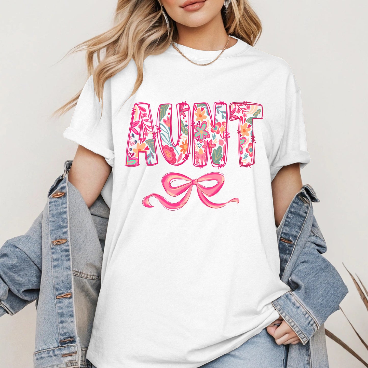 Floral Aunt Shirt Gift Tee Hoodie Sweatshirt for Cool Aunties