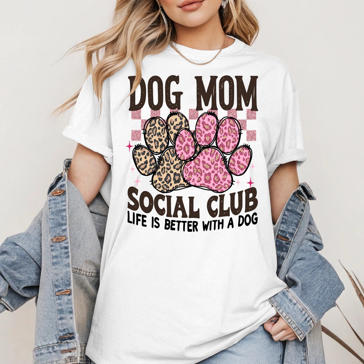Dog Mom Social Club Shirt Hoodie Sweatshirt Gift for Pet Moms
