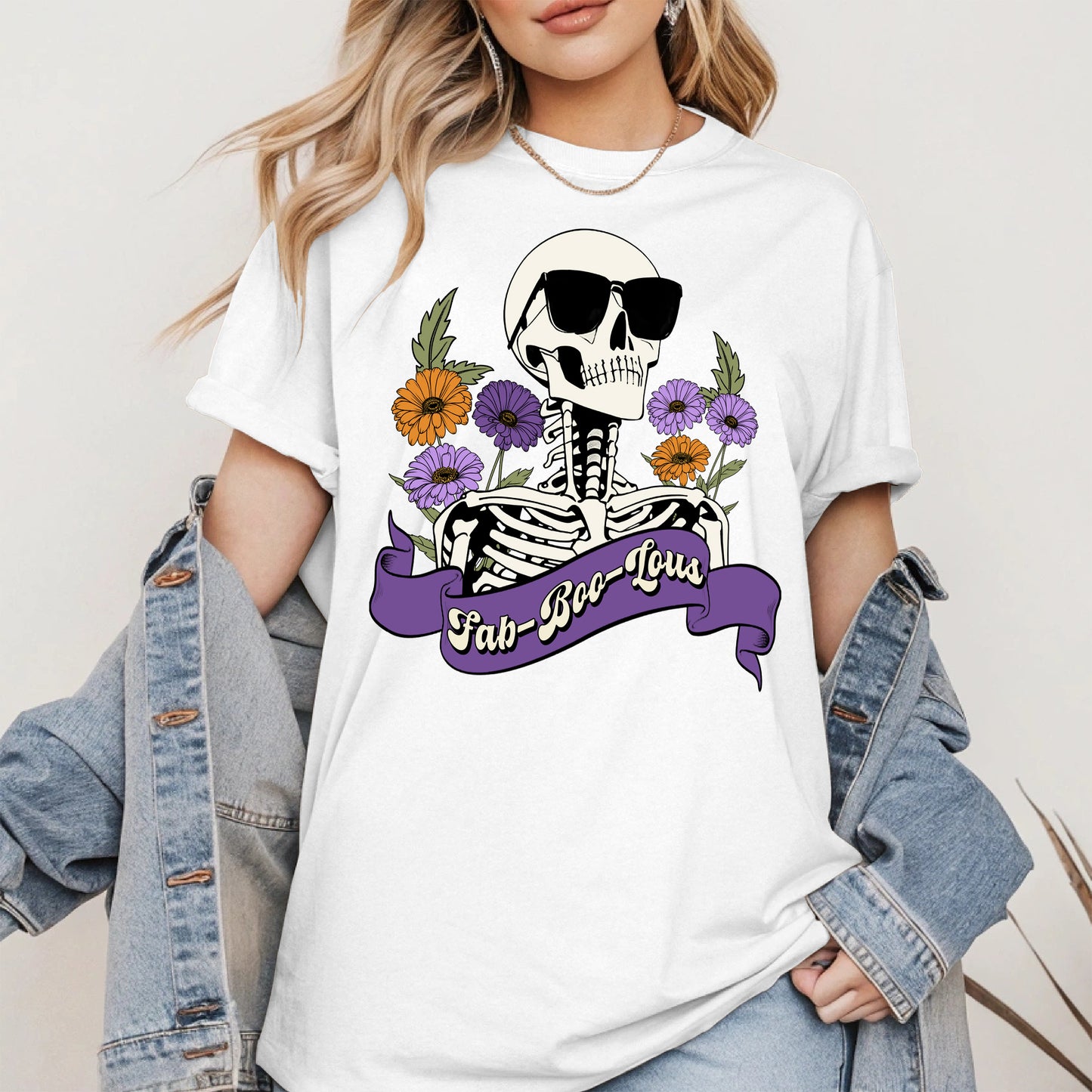 Fab-Boo-Lous Skeleton Halloween Shirt