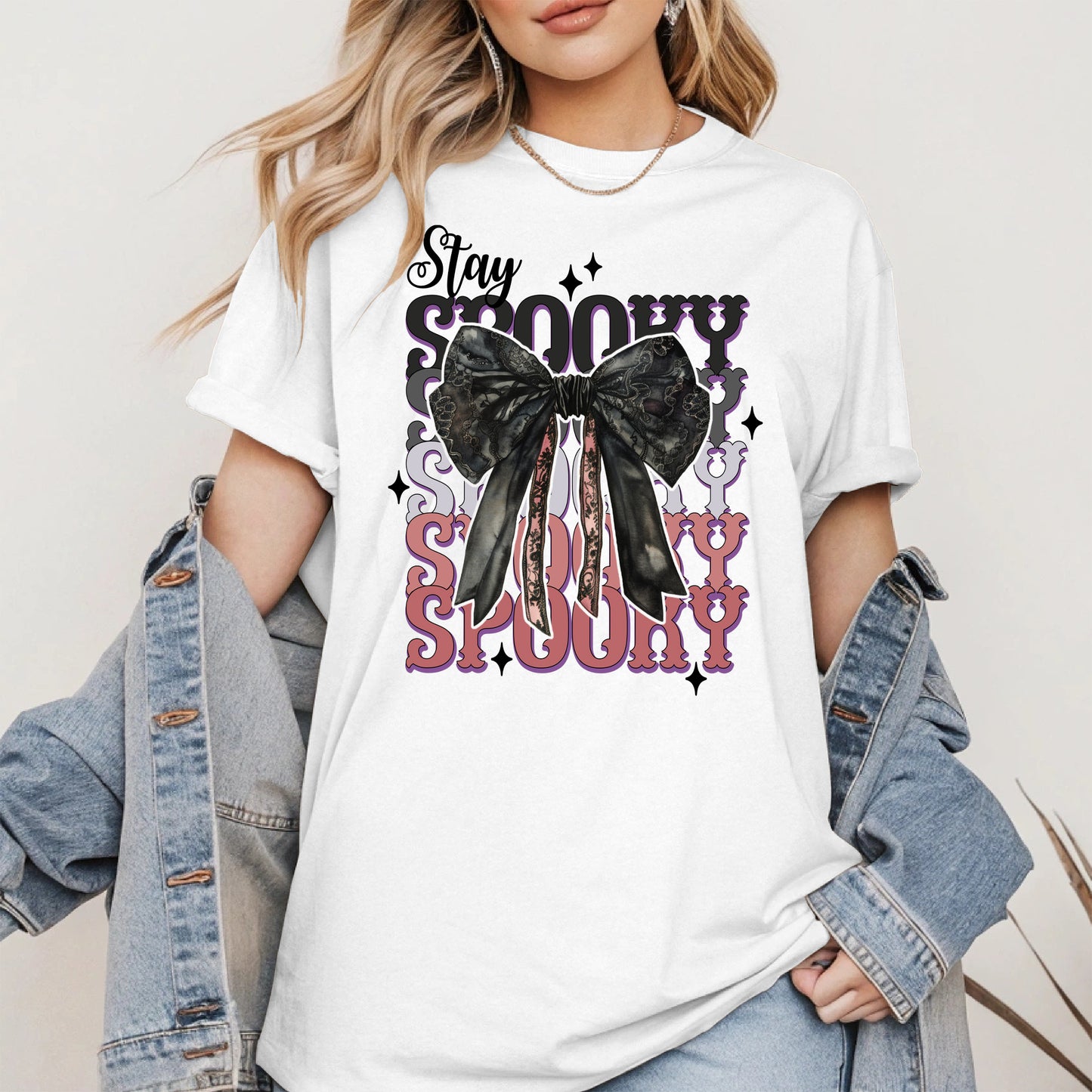 Gothic Spooky Bow Halloween Shirt