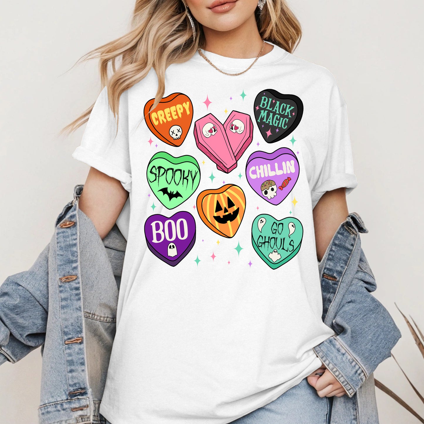 Spooky Candy Heart Halloween Shirt