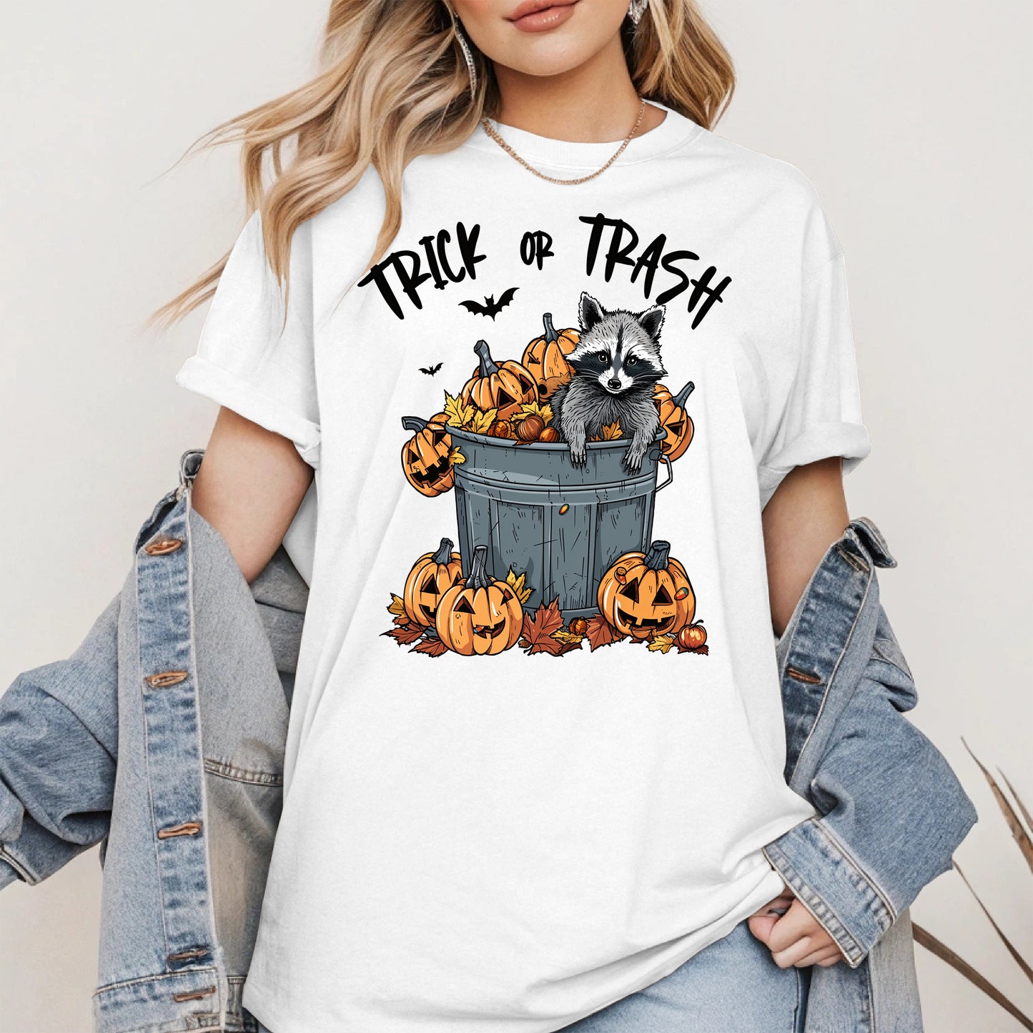 Trick or Trash Raccoon Halloween Shirt