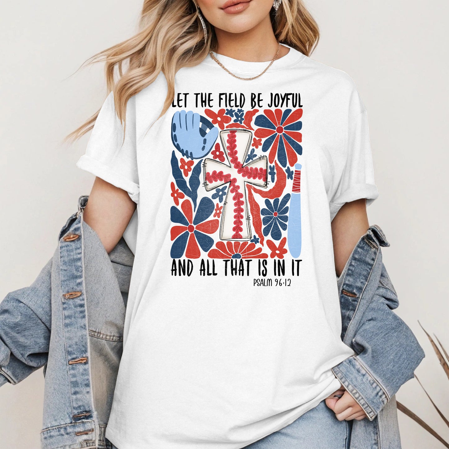 Faith Baseball Floral Shirt Sport Tee Hoodie Sweatshirt Gift for Fans