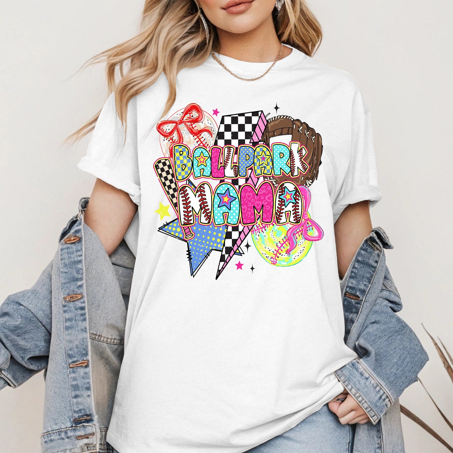 Ballpark Mama Shirt Sport Tee Hoodie Sweatshirt Gift for Baseball Moms
