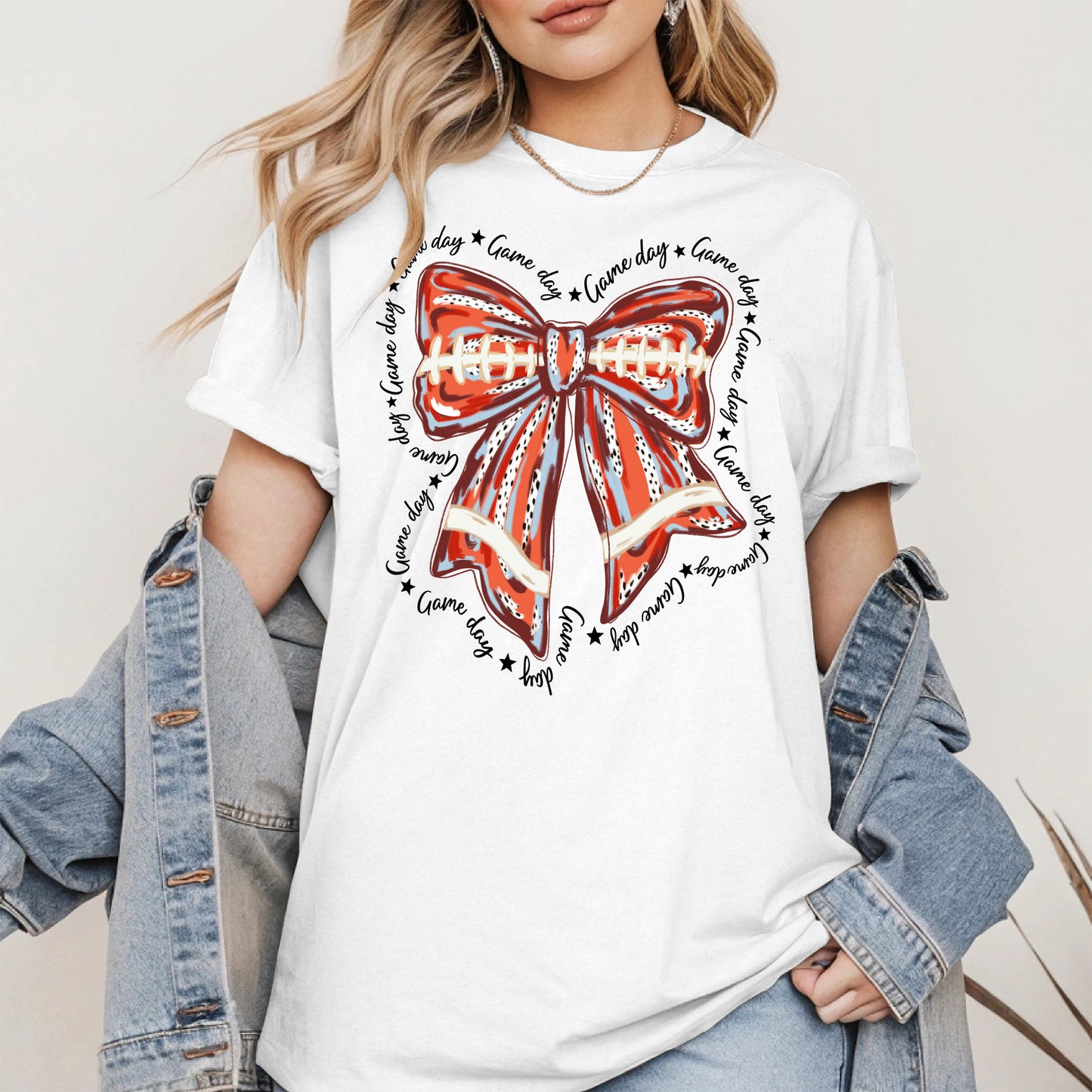 Baseball Bow Shirt Sport Tee Hoodie Sweatshirt Gift for Fans and Moms