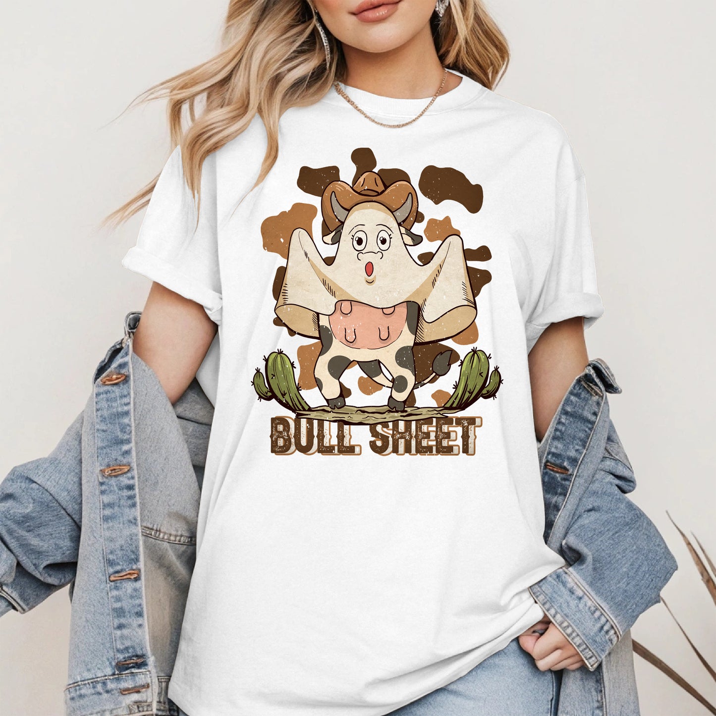 Bull Sheet Funny Ghost Cow Tee