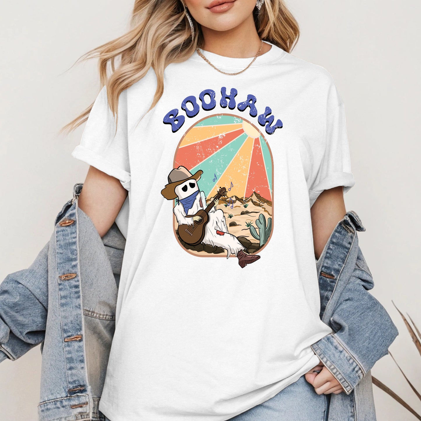 Boohaw Singing Ghost Western Tee
