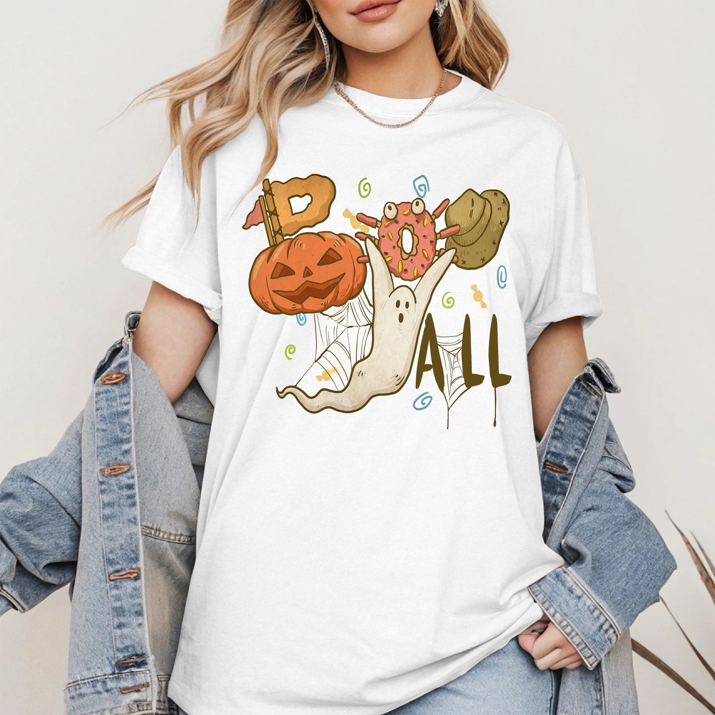Boo Yall Cute Halloween Fall Tee