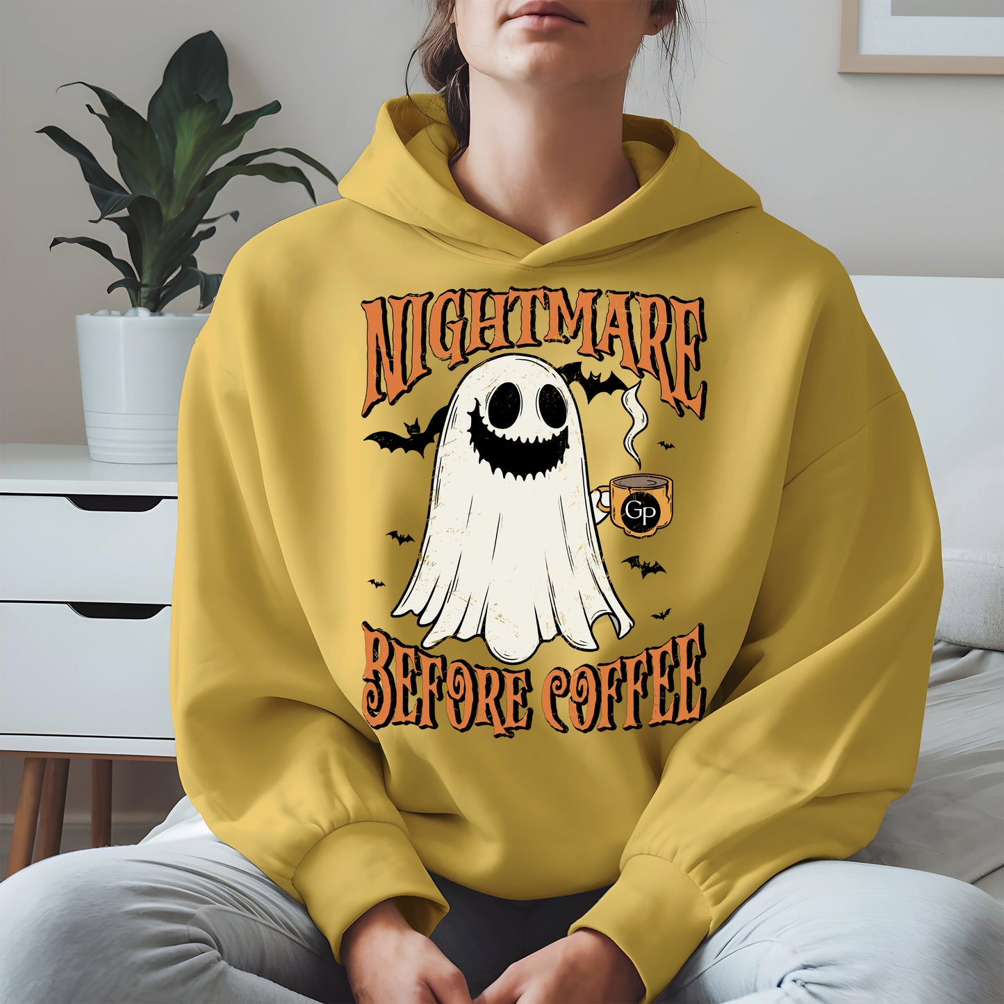 Funny Halloween Ghost Tee for Coffee Shirt