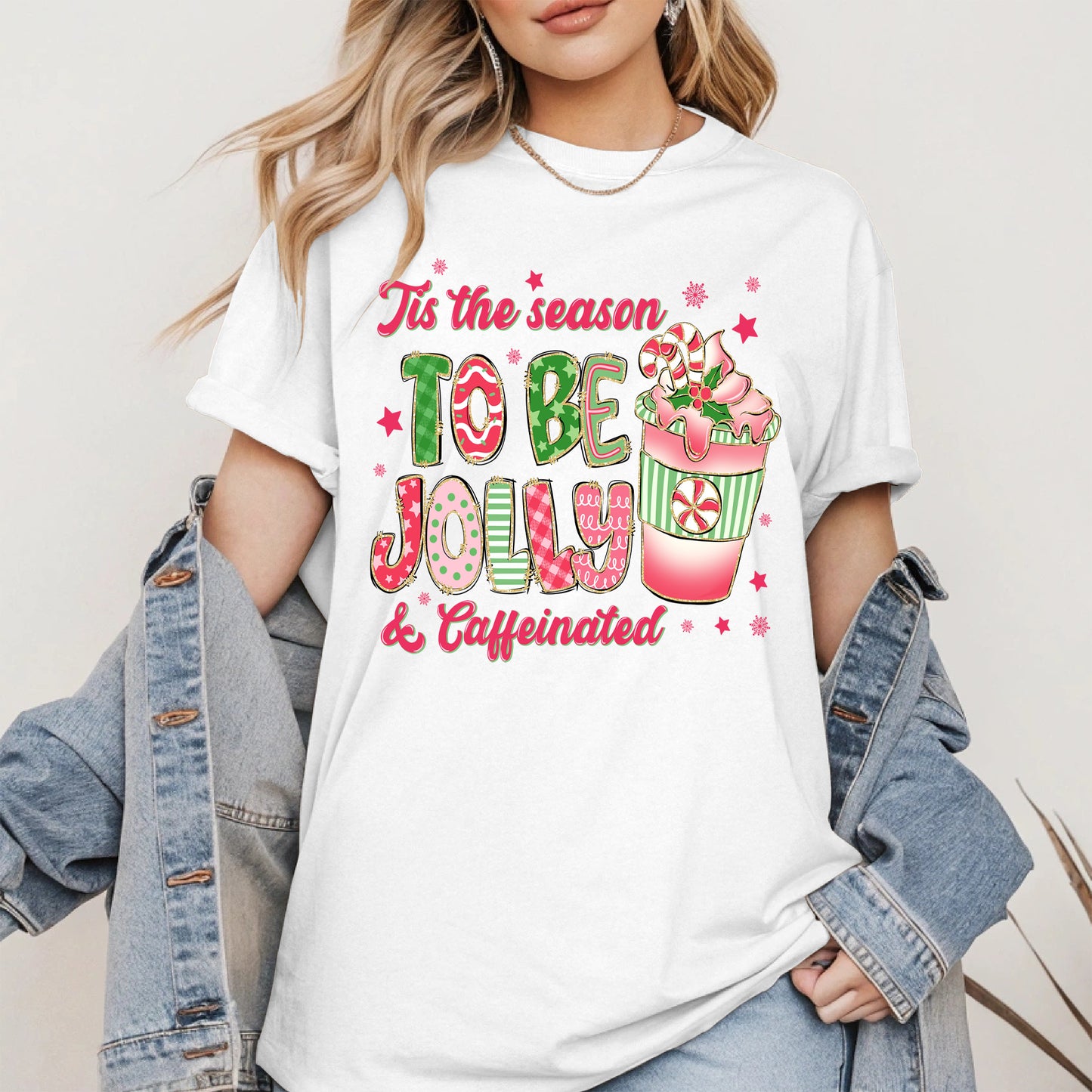 Tis the Season to Be Jolly and Caffeinated Shirt