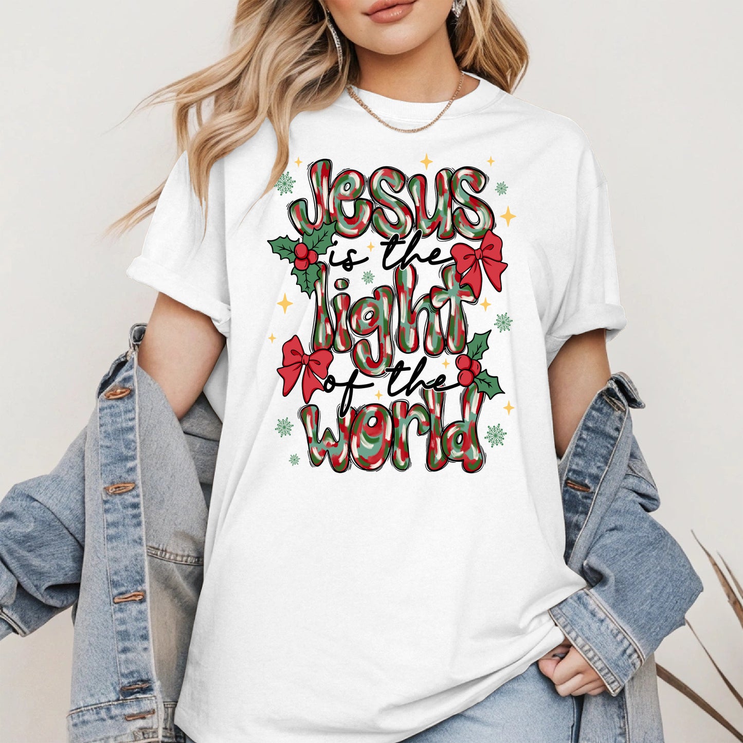 Jesus Light of the World Christmas Shirt