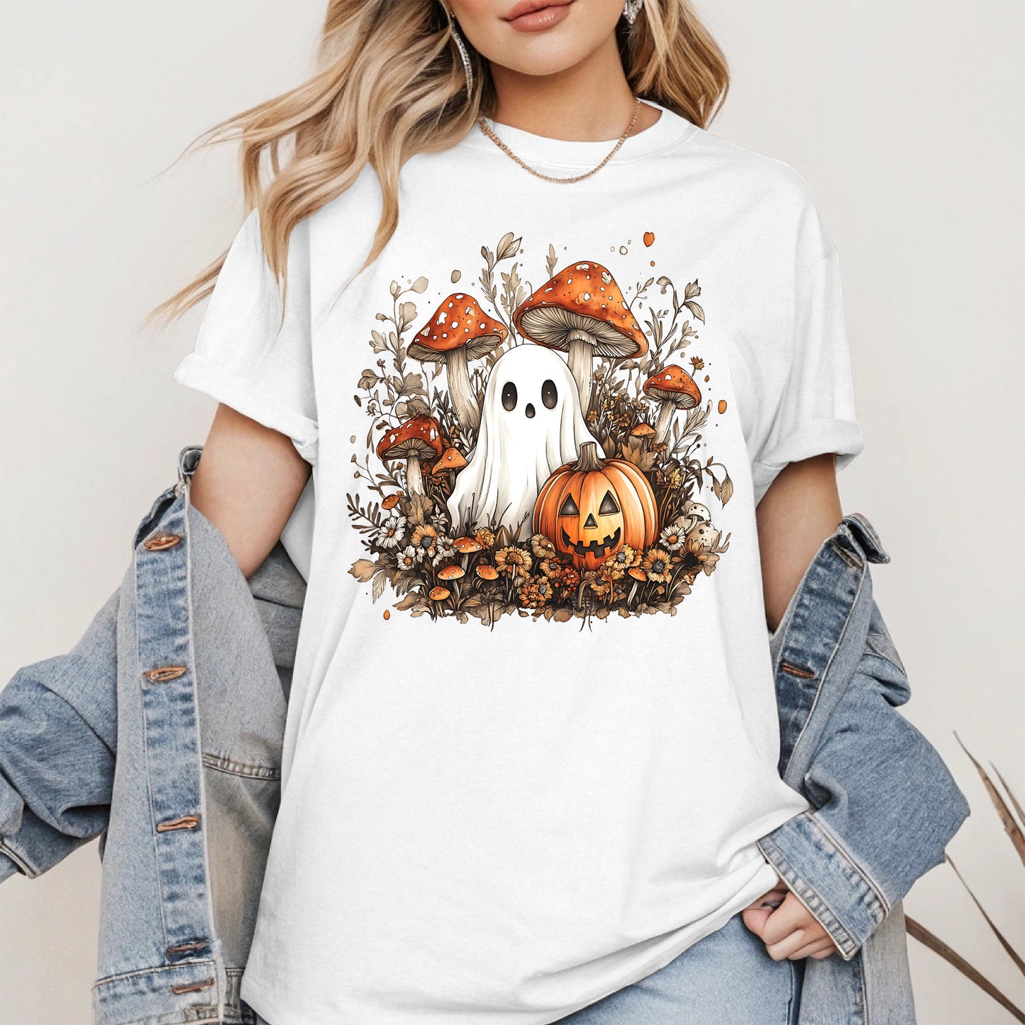 Floral Cute Ghost halloween shirt