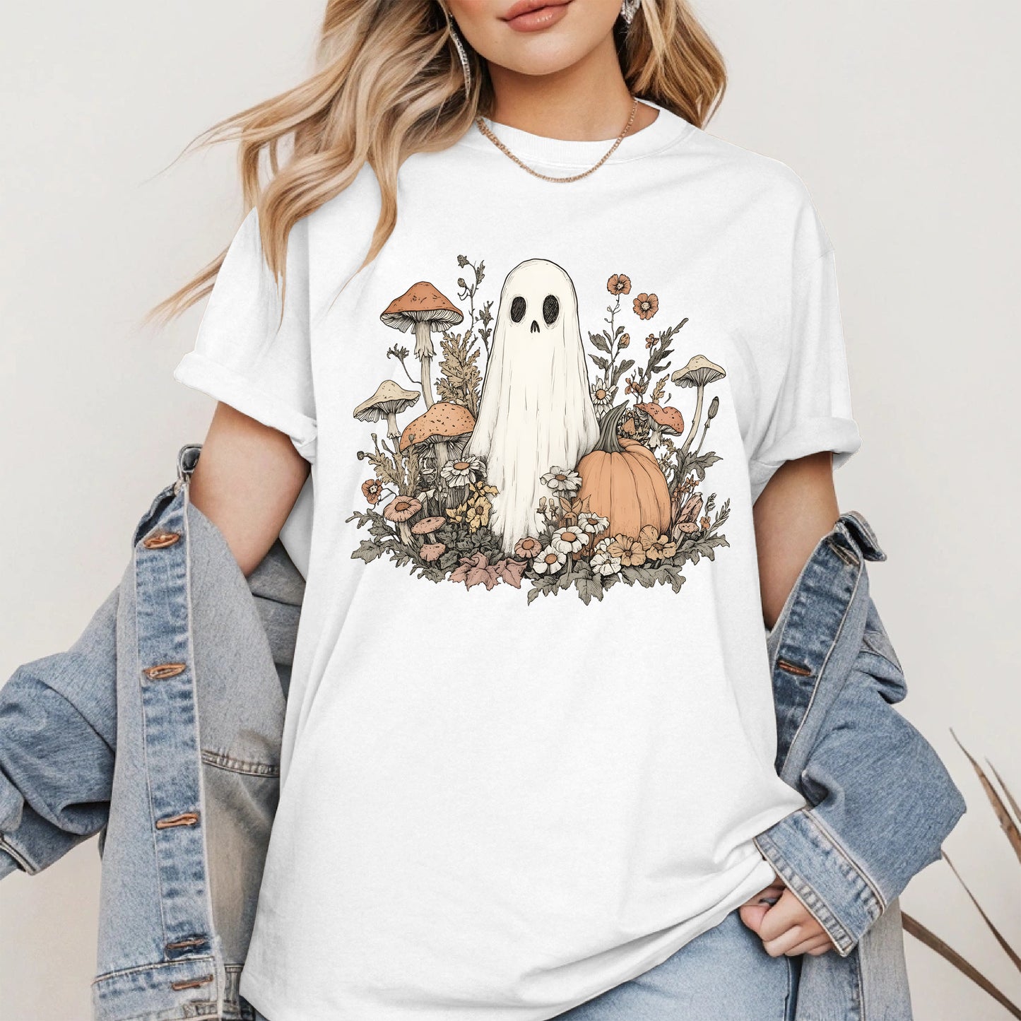 Retro Floral Ghost halloween shirt