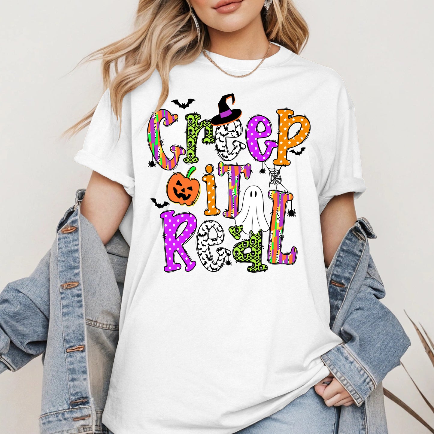 Creep It Real Doodle halloween shirt