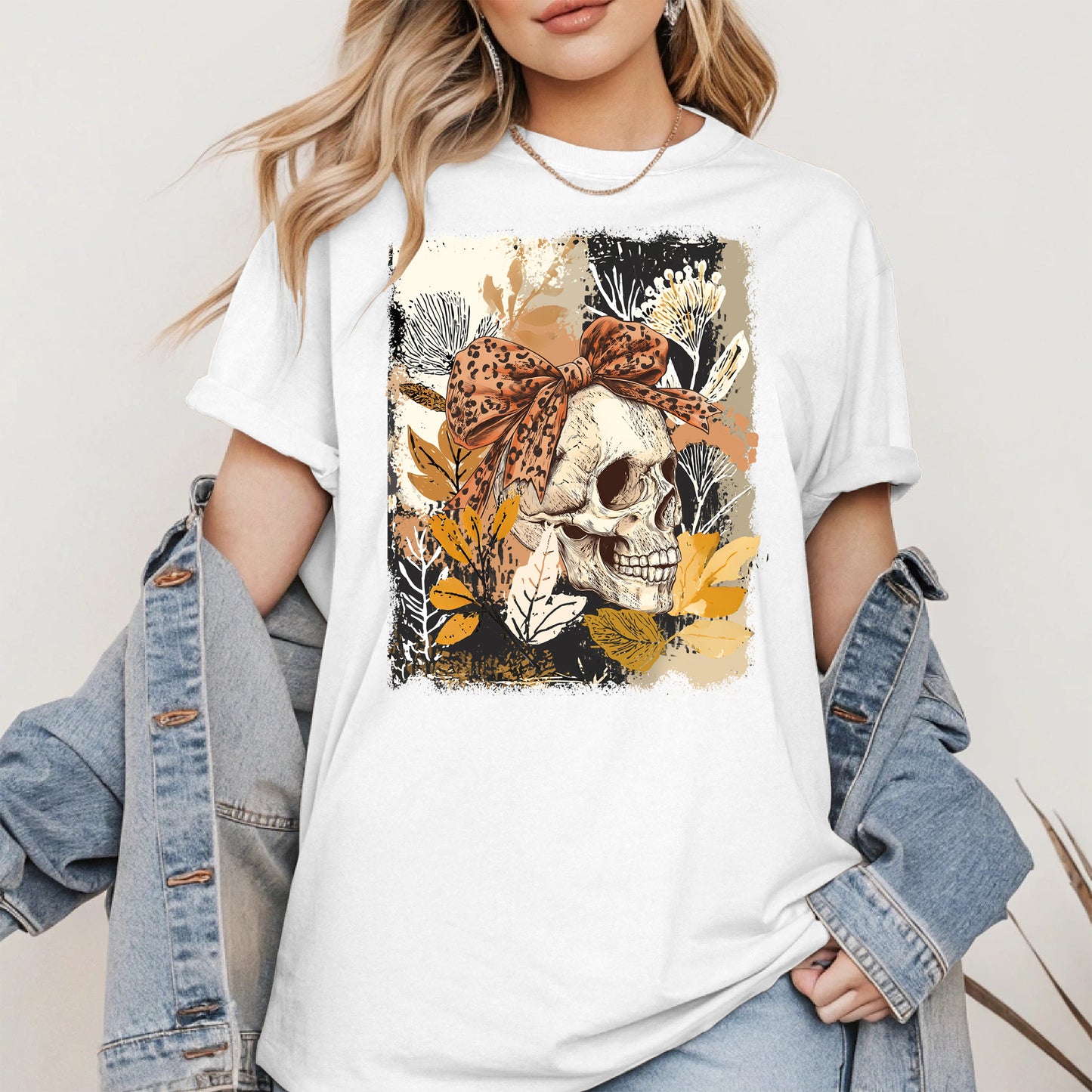 Skull Coquette Boho halloween shirt