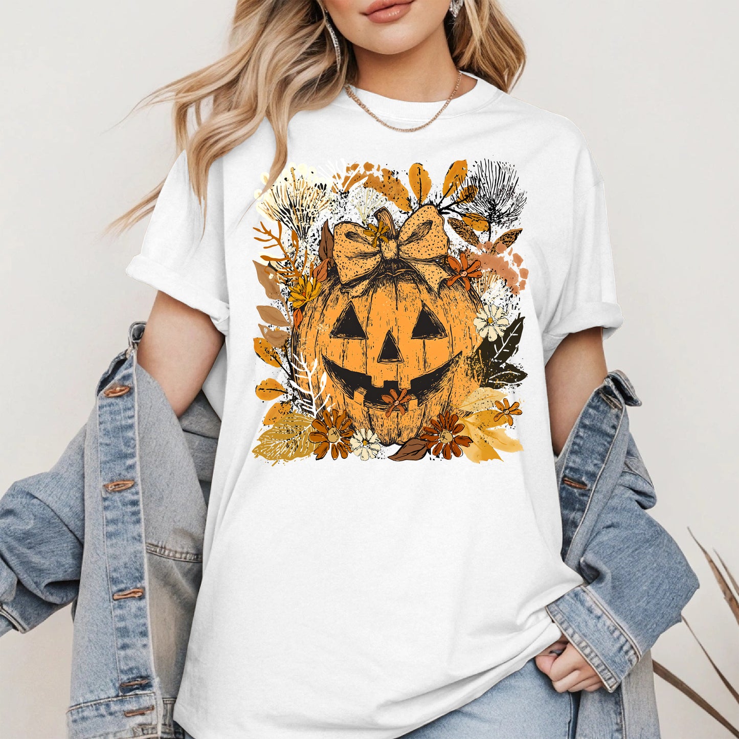 Halloween Pumpkin Coquette Bow shirt