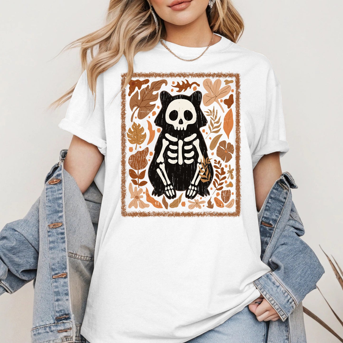Halloween raccoon floral halloween shirt