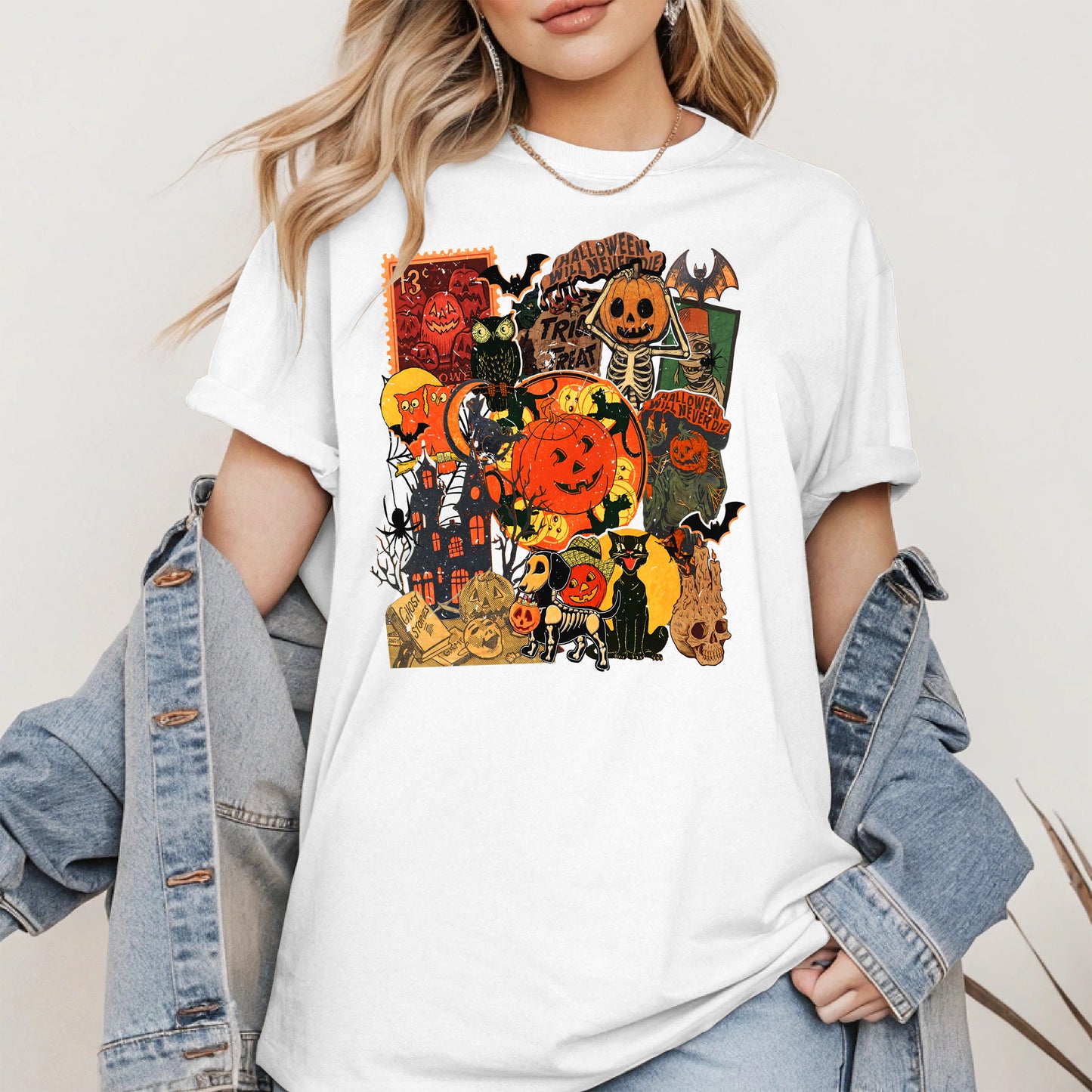 Collage Halloween shirt and hoodie