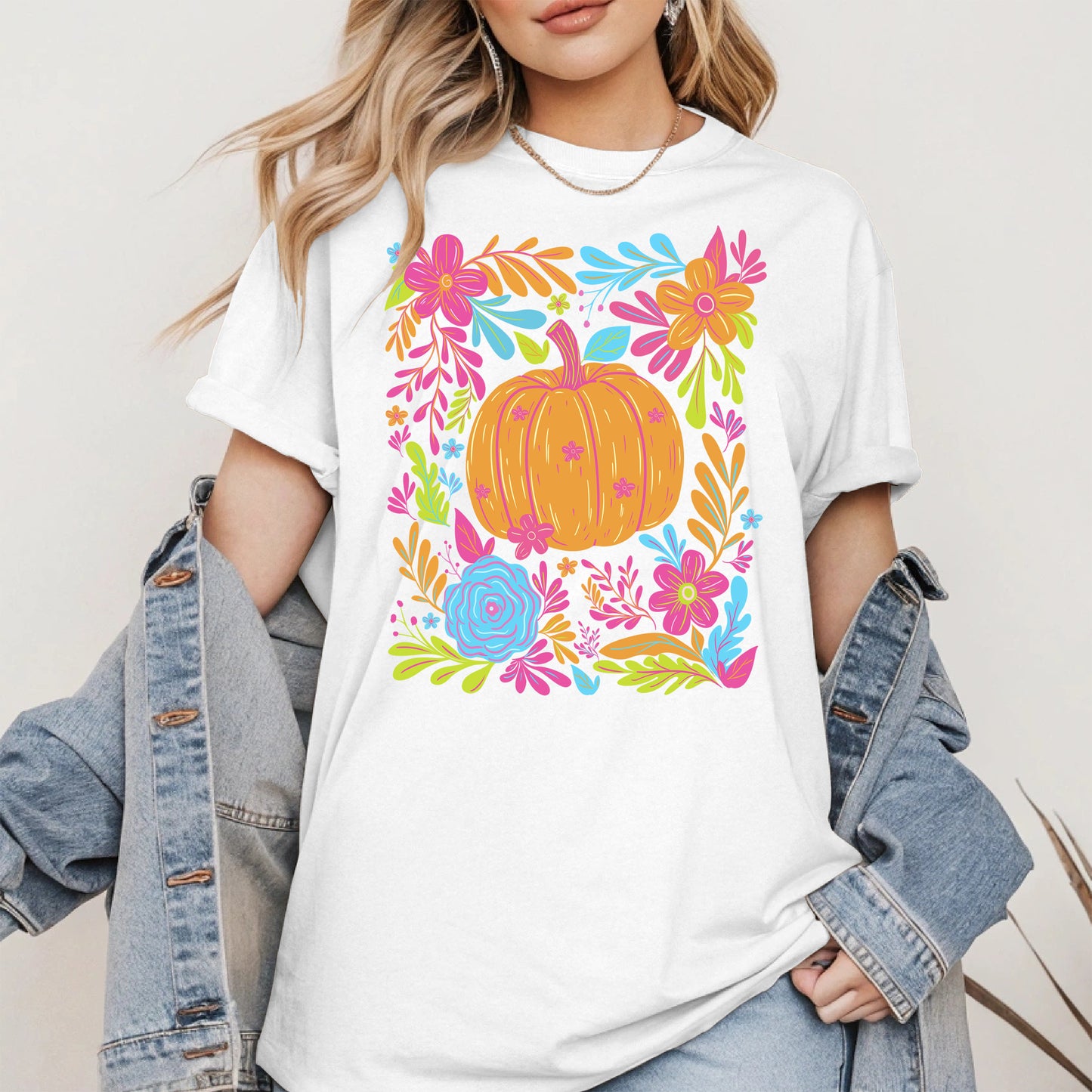Neon Pumpkin halloween shirt