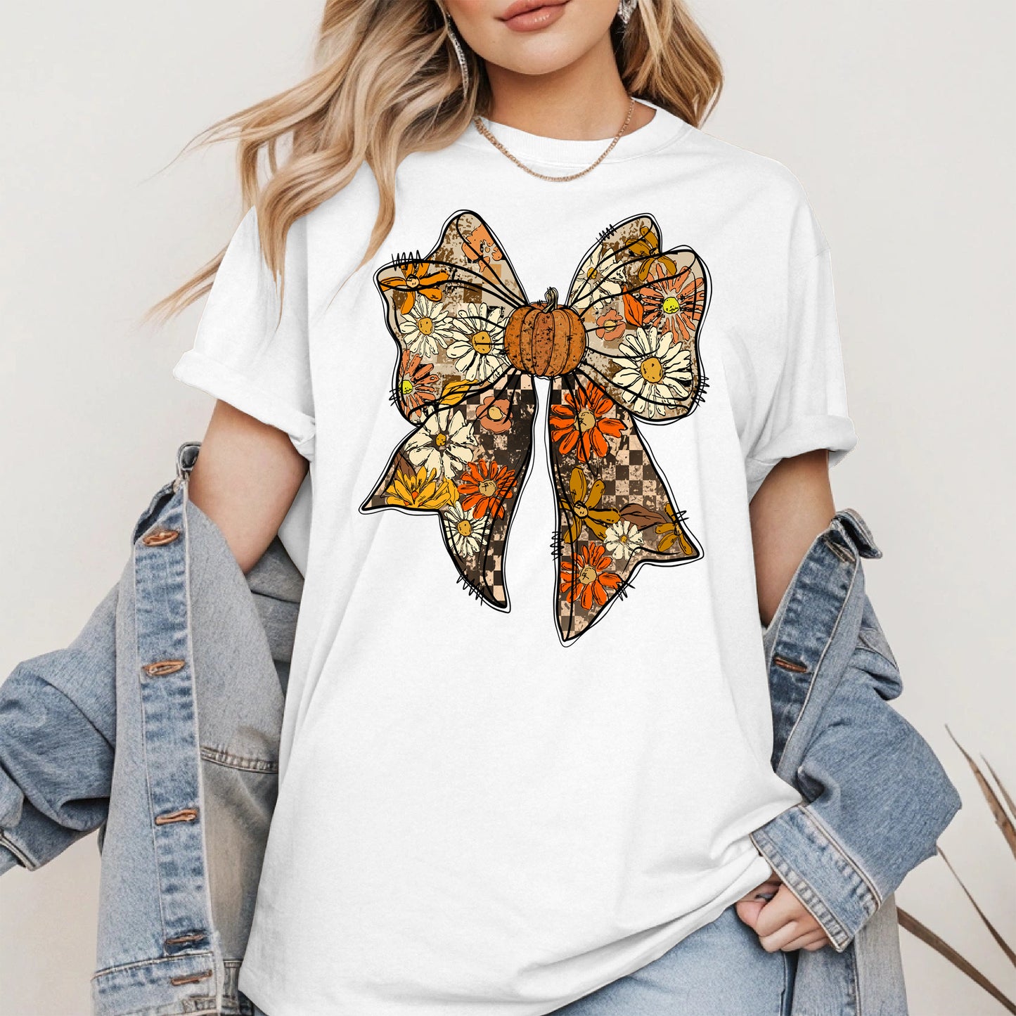 Floral Halloween Coquette Bow shirt