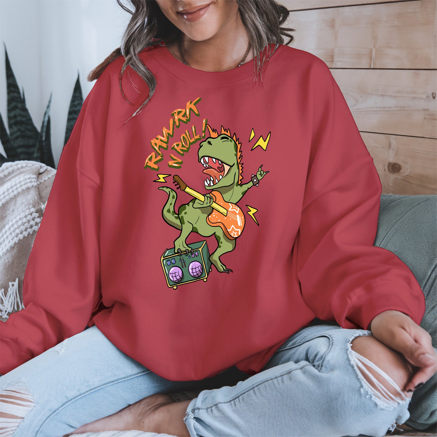 Rawrk N Roll Dinosaur Shirt