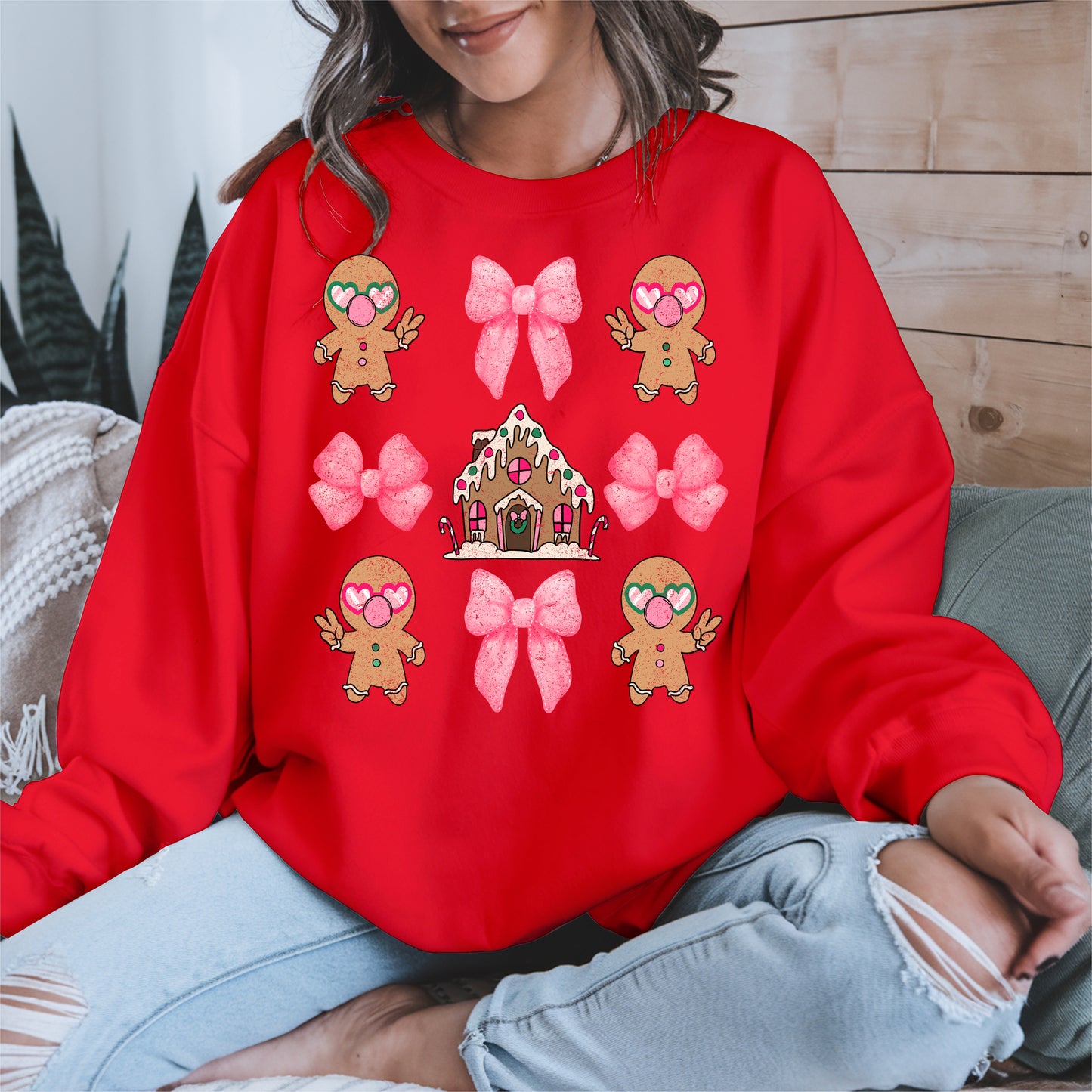 Checkered Gingerbread Cute Christmas Shirt