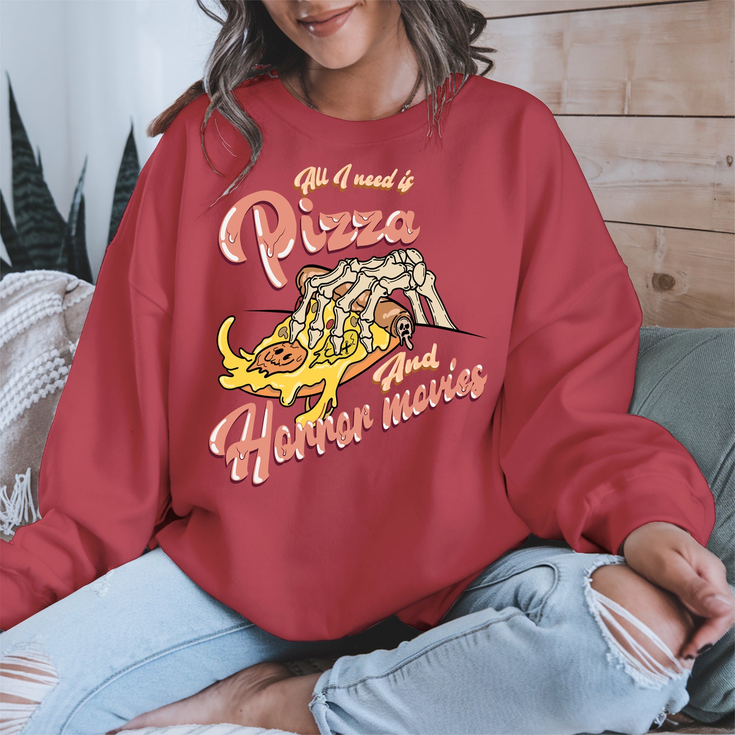 All I Need Is Pizza And Horror Movies Shirt