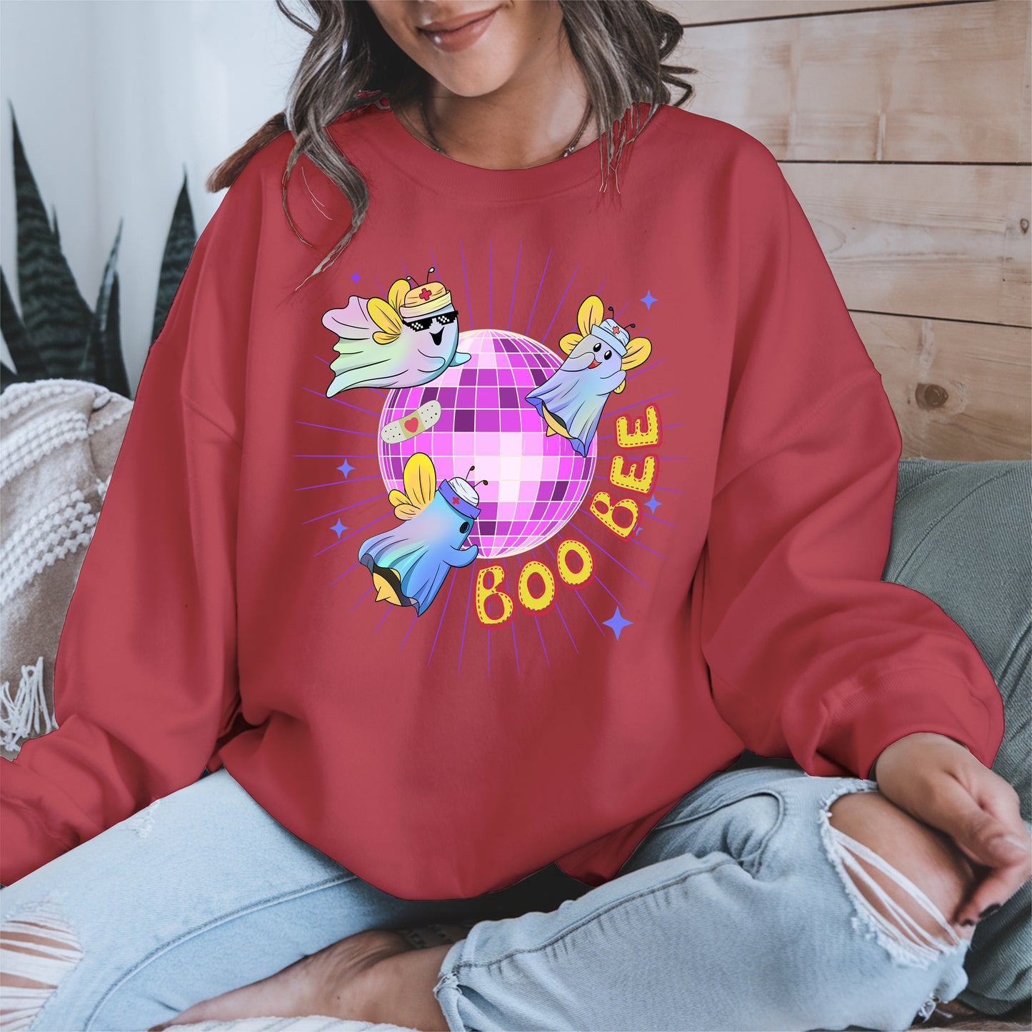 Boo Bee – Cute Disco Ghost Nurse Bee Shirt