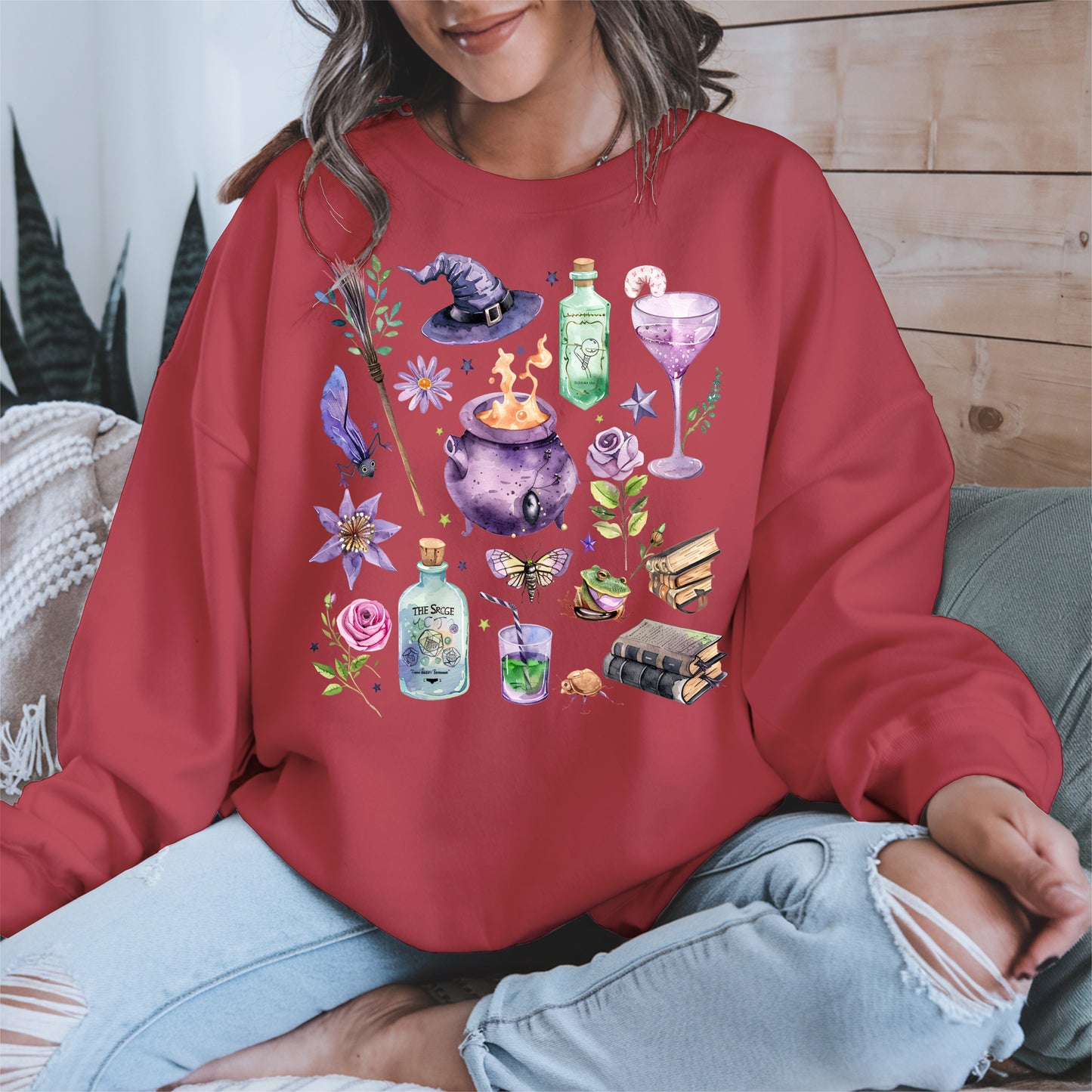 Witchy Vibes Watercolor Potion Tee