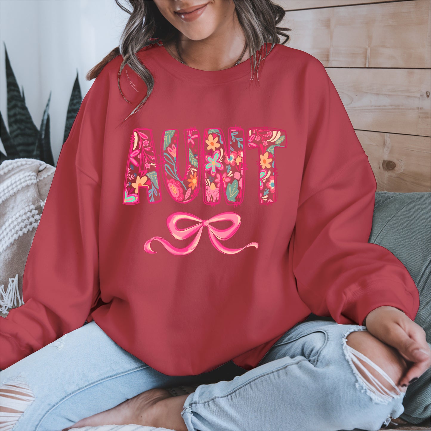 Floral Aunt Shirt Gift Tee Hoodie Sweatshirt for Cool Aunties
