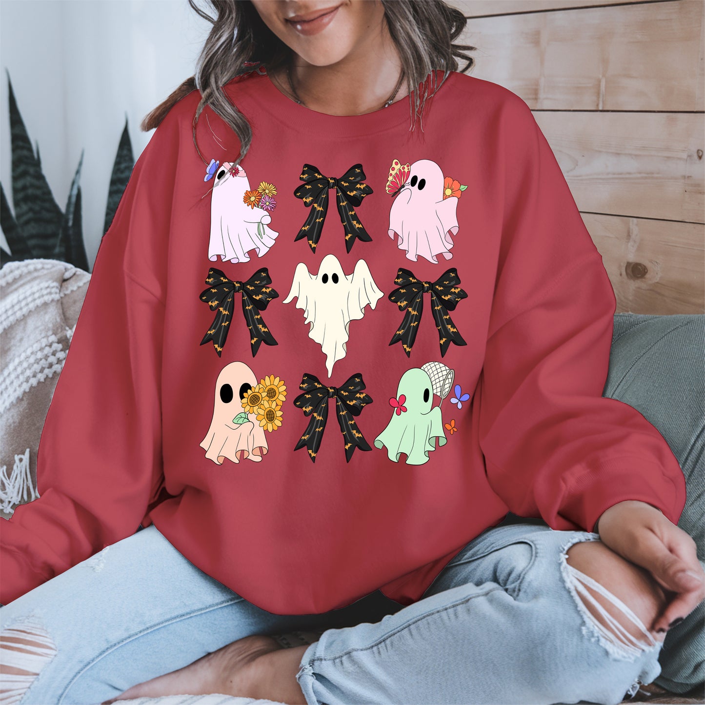 Cute Ghost and Bow Halloween Shirt