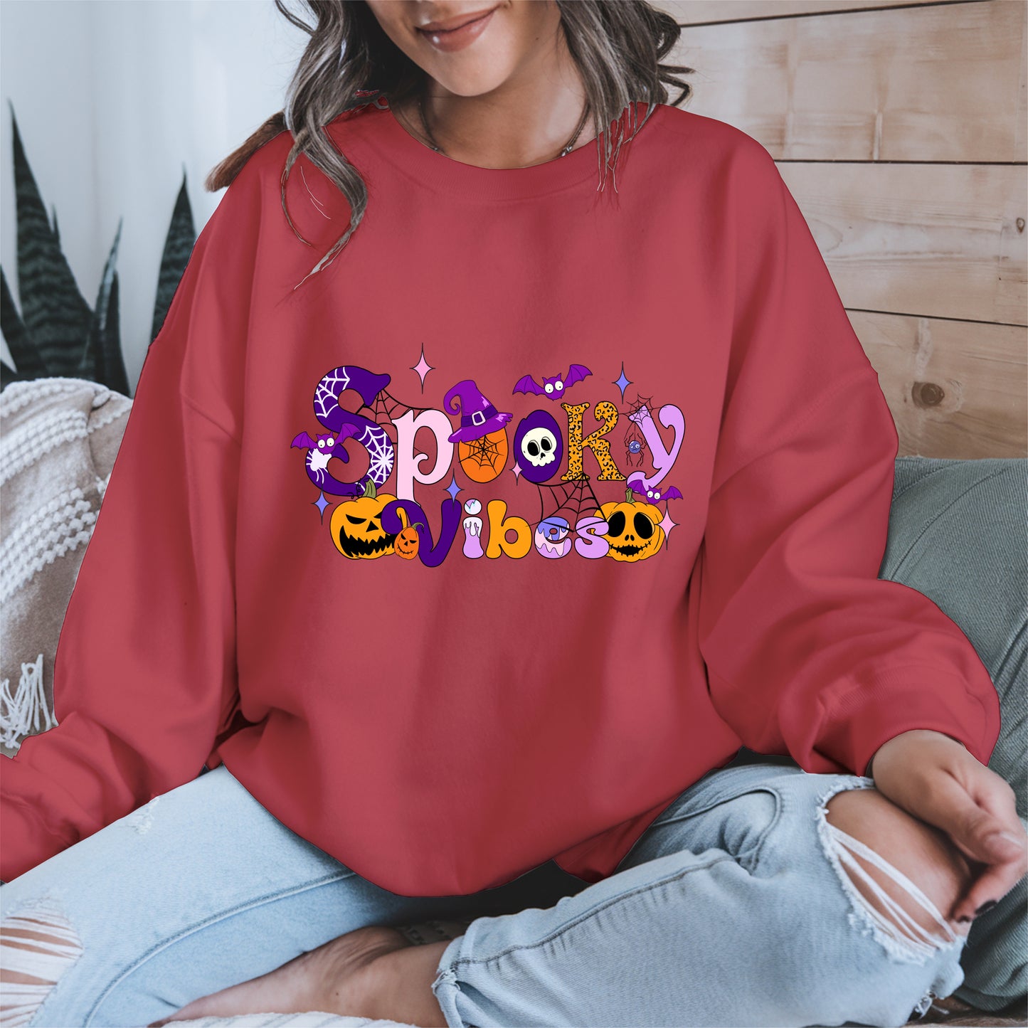 Spooky Vibes Halloween Sweatshirt