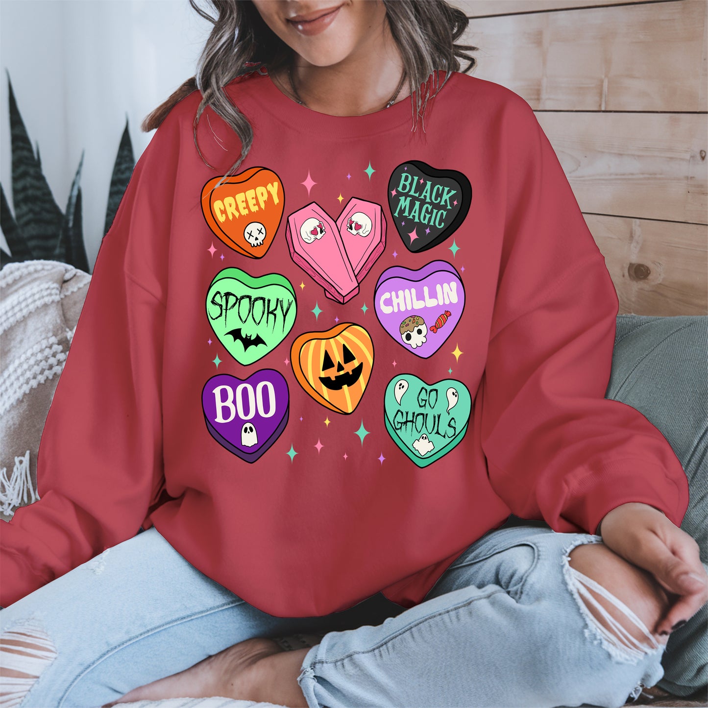 Spooky Candy Heart Halloween Shirt