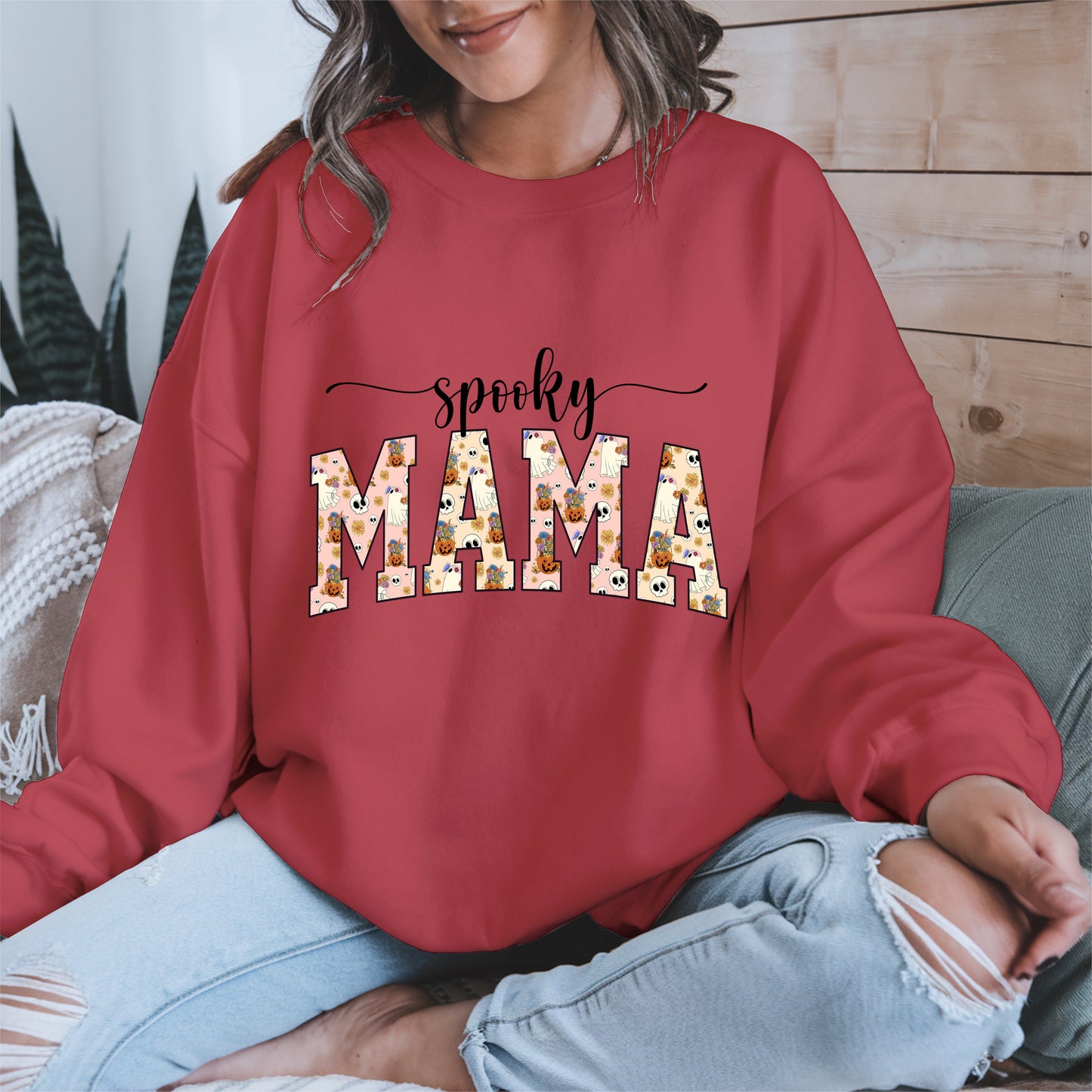 Halloween Mama Shirt for Moms Cute Ghost